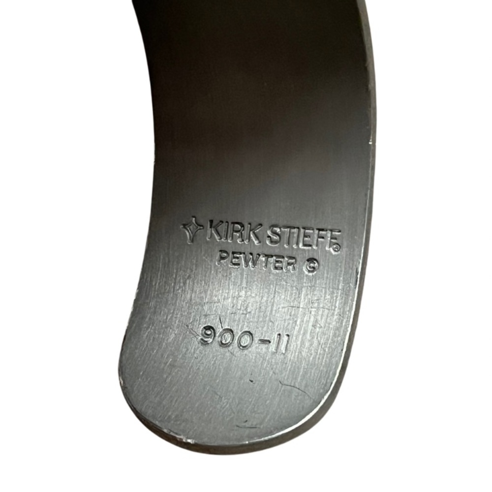 1206 Kirk Stieff Chrysanthemum Pewter Cuff Bracelet - Picture 6 of 6